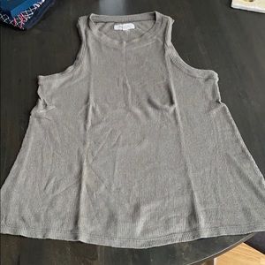 Madewell xs gray-green high neck tank
